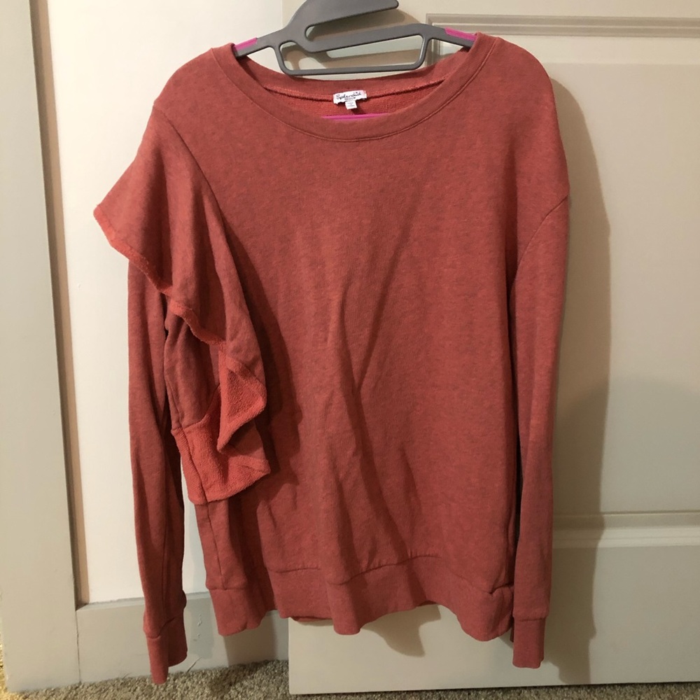 Anthropologie ruffled sweatshirt